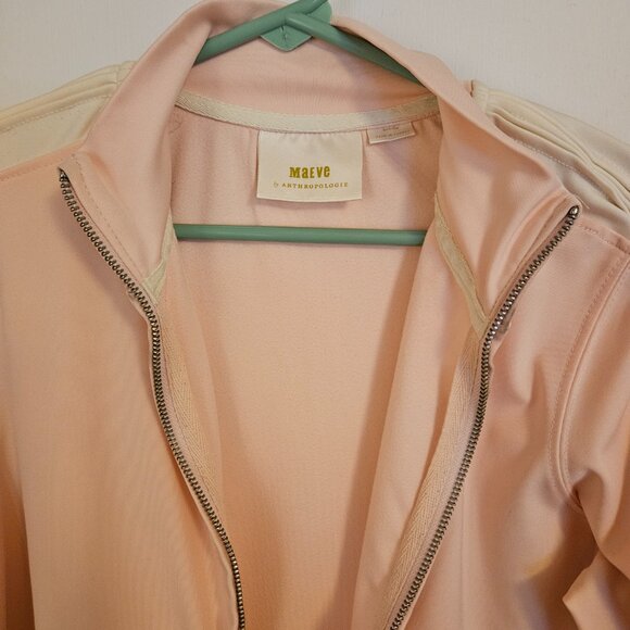 Maeve By Anthropologie Bomber/Track Jacket - Pink - Size: Medium - Picture 4 of 7